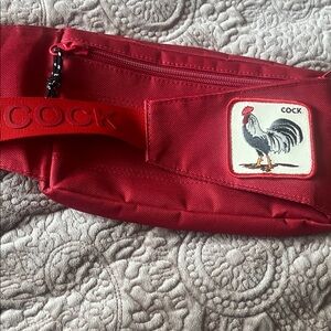 New with tag GOORIN bros. Red cluck off sling / fanny bag